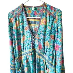spell スペル　FOLK TOWN PLAYDRESS 希少アイテム Spell | Dresses | Vintage Spell Designs Folk Town Turquoise